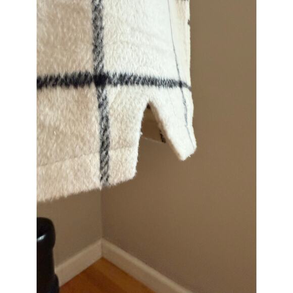 Lulus Soft Winter Skirt White Black Plaid NWT Size Large Cottagecore Office - Picture 4 of 8